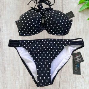California Waves Juniors' Bikini Set L-Black Dot